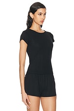 Cou Cou Intimates The Baby Tee in Black, view 2, click to view large image.