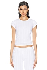 Cou Cou Intimates The Baby Tee in White, view 1, click to view large image.