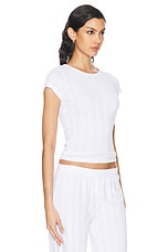 Cou Cou Intimates The Baby Tee in White, view 2, click to view large image.