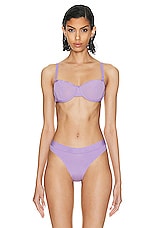 CUUP Mesh Balconette Bra in Amethyst, view 1, click to view large image.