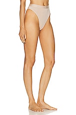 CUUP Modal Highwaist Thong in Sand, view 2, click to view large image.