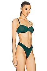 CUUP Mesh Plunge Bra in Serpentine, view 2, click to view large image.