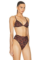 CUUP The String Bikini Top in Zebra, view 2, click to view large image.