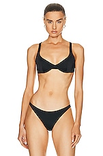 CUUP Scoop Bikini Top in Black, view 1, click to view large image.