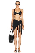 CUUP Scoop Bikini Top in Black, view 4, click to view large image.