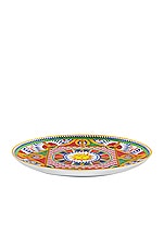 Dolce & Gabbana Casa Carretto Oval Serving Plate in Multicolor, view 2, click to view large image.