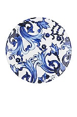 Dolce & Gabbana Casa Mediterraneo Fiore Piccolo Charger Plate in Blue & White, view 1, click to view large image.