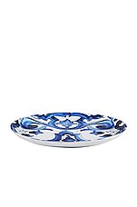 Dolce & Gabbana Casa Mediterraneo Fiore Oval Serving Plate in Blue & White, view 2, click to view large image.