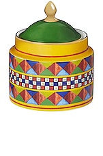Dolce & Gabbana Casa Carretto Sugar Bowl With Cover in Multicolor, view 1, click to view large image.