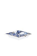 Dolce & Gabbana Casa Mediterraneo Square Ashtray in Blue & White, view 2, click to view large image.
