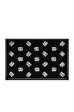 Dolce & Gabbana Casa Logo Rectangular Tray in Black & White, view 2, click to view large image.