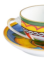 Dolce & Gabbana Casa Carretto Lemon Espresso Cup And Saucer Set in Multi, view 5, click to view large image.