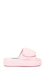 Dolce & Gabbana Casa Logo Jacquard Slippers in Pink, view 1, click to view large image.