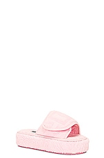 Dolce & Gabbana Casa Logo Jacquard Slippers in Pink, view 2, click to view large image.