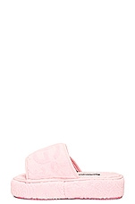 Dolce & Gabbana Casa Logo Jacquard Slippers in Pink, view 5, click to view large image.