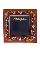 Dolce & Gabbana Casa Carretto Square Trinket Dish in Medium Red, view 1, click to view large image.