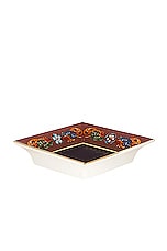 Dolce & Gabbana Casa Carretto Square Trinket Dish in Medium Red, view 2, click to view large image.