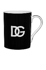 Dolce & Gabbana Casa Dg Logo Mug in Black, view 1, click to view large image.