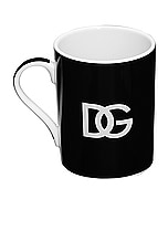 Dolce & Gabbana Casa Dg Logo Mug in Black, view 2, click to view large image.