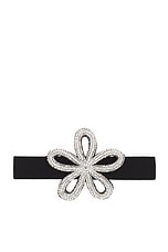 David Koma Crystal Daisy Garter in Black & Silver, view 1, click to view large image.