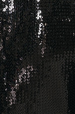 David Koma Asymmetric Bra Sequin Jumpsuit in Black, view 5, click to view large image.