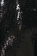 David Koma Asymmetrical Bra Cutout Sequin Mini Dress in Black, view 5, click to view large image.