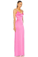 David Koma Crystal Straps Cami Gown in Pink & Silver, view 2, click to view large image.
