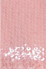 David Koma Metallic Collar Long Sleeve Sequin Dress in Soft Pink, view 4, click to view large image.