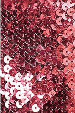 David Koma Logo Buckle Sleeveless Sequin Mini Dress in Metallic Pink, view 4, click to view large image.