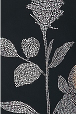 David Koma Crystal Rose Flower Mini Dress in Black & Silver, view 5, click to view large image.