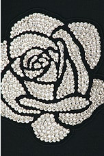 David Koma Crystal Rose Embroidered Blazer in Black & Silver, view 5, click to view large image.