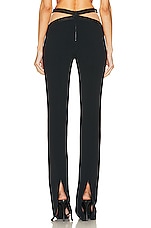 David Koma Net Inserts Trouser in Black, view 3, click to view large image.