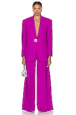 David Koma Wide Leg Trouser in Violet, view 4, click to view large image.