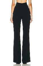 David Koma Crystal Chain Slim Leg Trouser in Black & Silver, view 3, click to view large image.