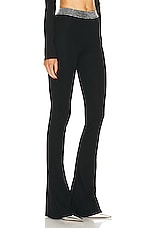 David Koma Crystal Embroidered Trouser in Black & Silver, view 2, click to view large image.