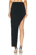 David Koma Hip Cutout Buckle Scuba Skirt in Black, view 4, click to view large image.