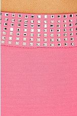 David Koma Crystal Embroidered Waistline Pencil Skirt in Pink, view 5, click to view large image.