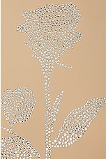 David Koma Crystal Rose Flower Rhinestone Bodysuit in Nude & Silver, view 6, click to view large image.