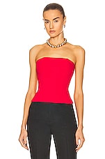 David Koma Boning Bustier in Red, view 2, click to view large image.