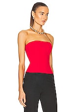 David Koma Boning Bustier in Red, view 3, click to view large image.