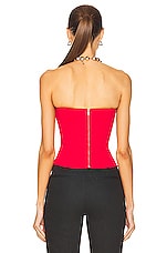 David Koma Boning Bustier in Red, view 4, click to view large image.