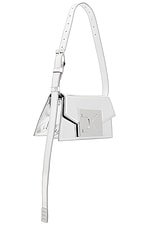 David Koma DK City Mini Bag in Silver, view 3, click to view large image.
