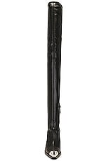 David Koma Metal Nose &amp; Transparent Heel High Boot in Black, view 4, click to view large image.