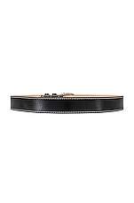 DEHANCHE Louison Belt in Black & Ivory, view 2, click to view large image.