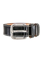 DEHANCHE Louison Belt in Black & Ivory, view 3, click to view large image.