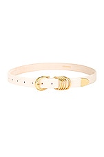 DEHANCHE Hollyhock Belt in Ivory & Gold, view 1, click to view large image.