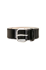 DEHANCHE Jeanne Belt in Black Semi Patent & Silver, view 3, click to view large image.