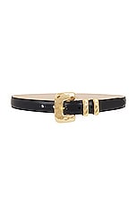 DEHANCHE Tetra Belt in Black & Gold, view 1, click to view large image.