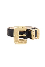 DEHANCHE Tetra Belt in Black & Gold, view 3, click to view large image.