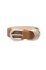 DEHANCHE Hollyhock Belt in Beige & Silver, view 3, click to view large image.
